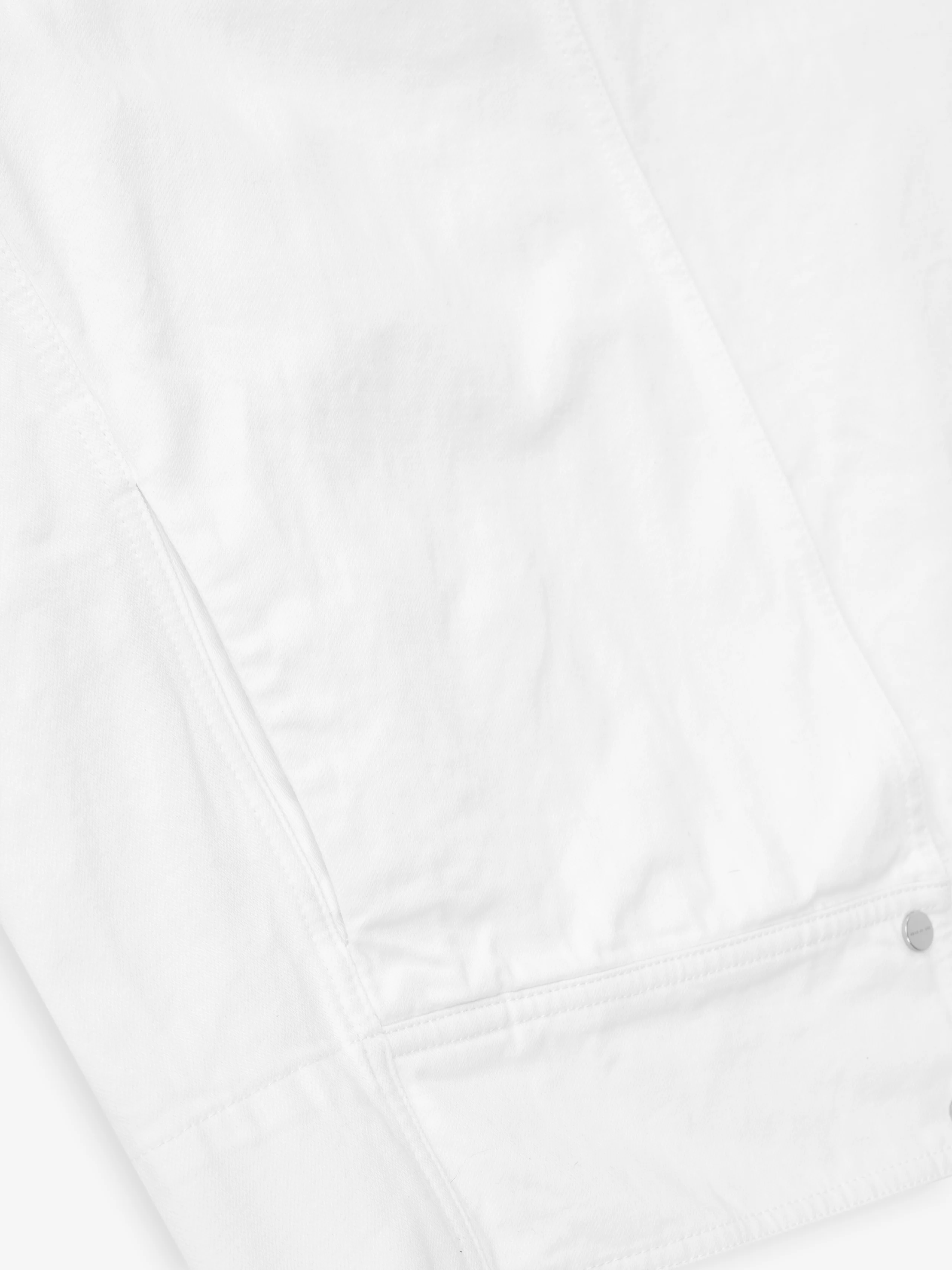 Womens Cotton Twill Relaxed Lapelless Jacket - Image 6