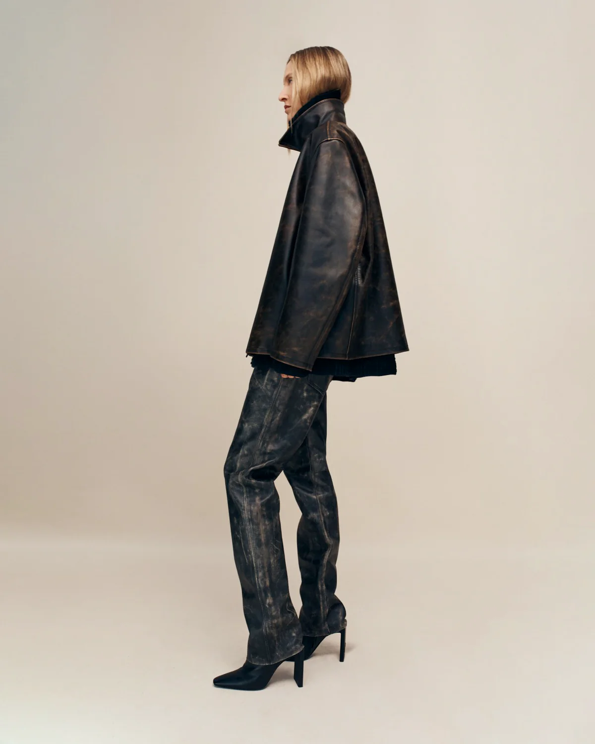Vintage Leather Rider Jacket - Image 5