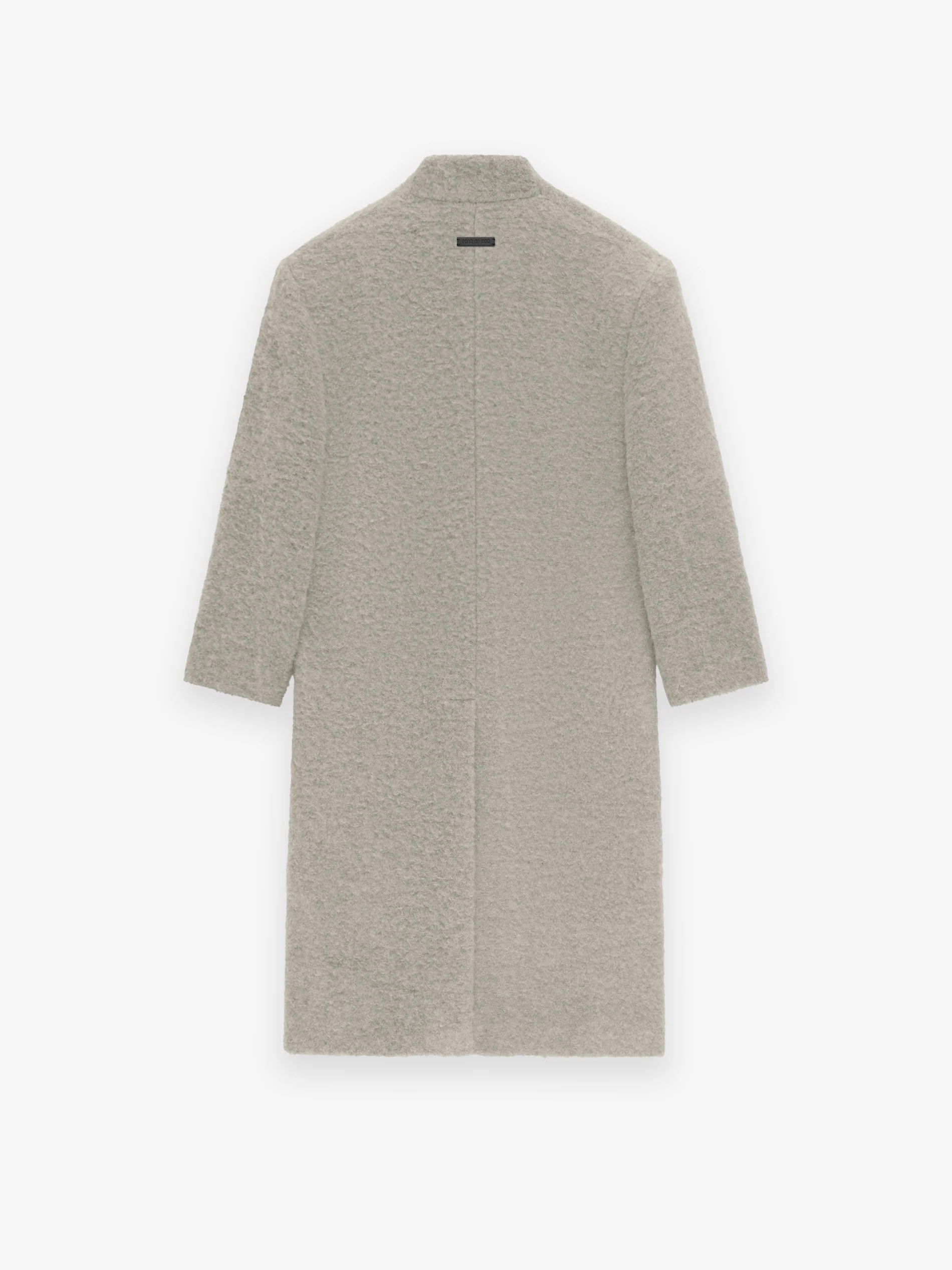 Wool Boucle Lapelless Coat - Image 4