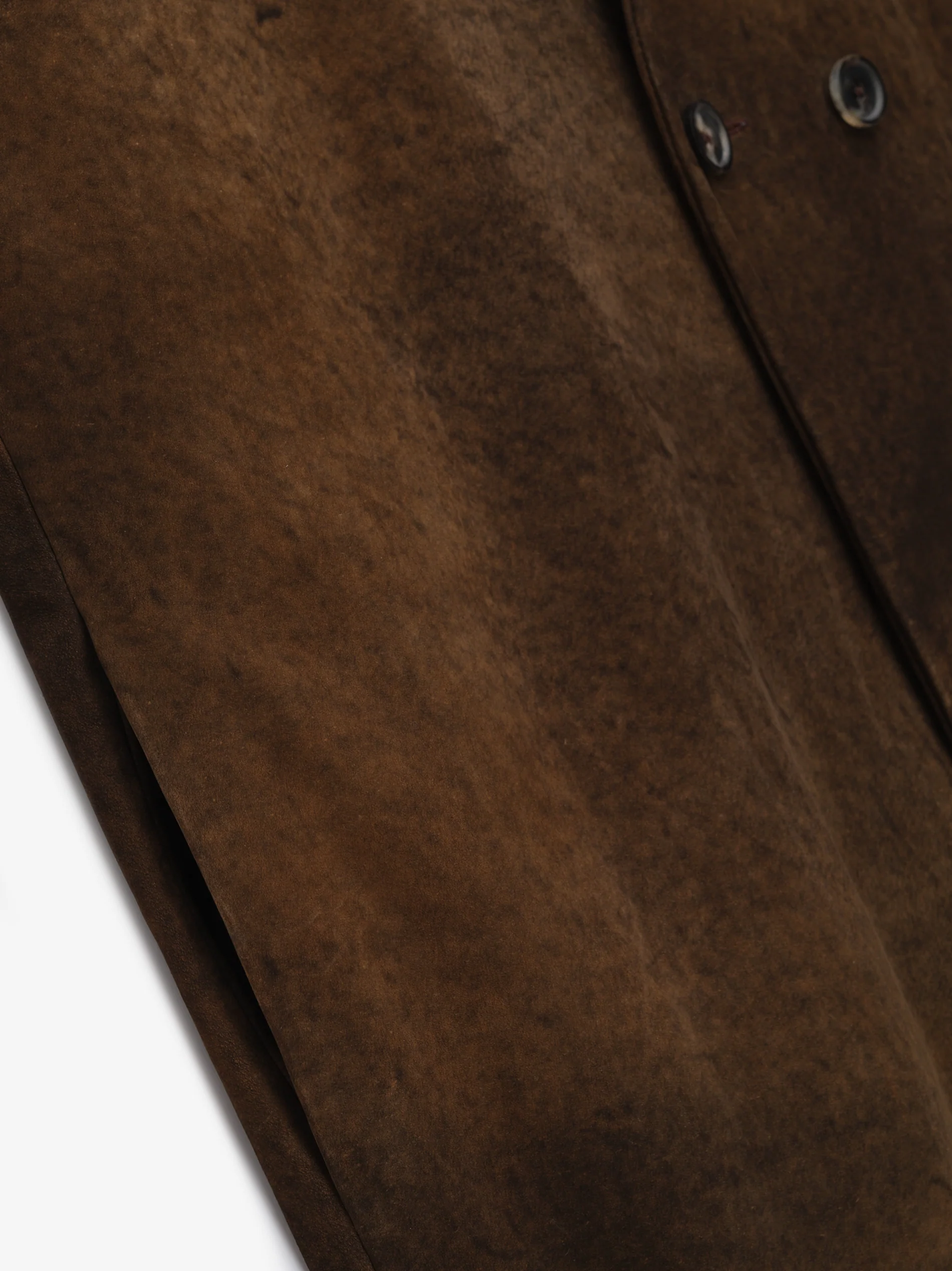 Leather Lapelless Coat - Image 3
