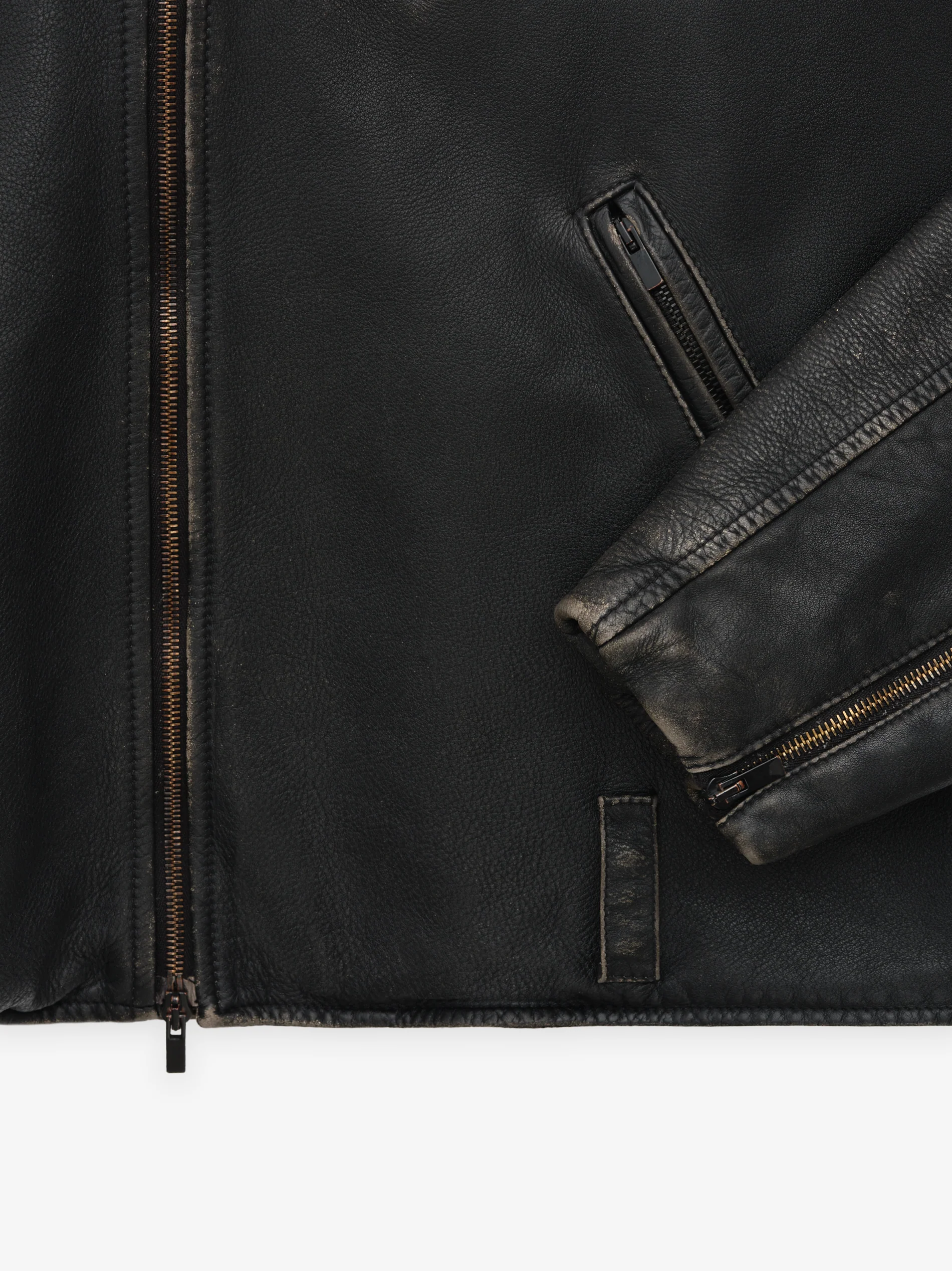 Vintage Leather Motorcycle Jacket - Image 4