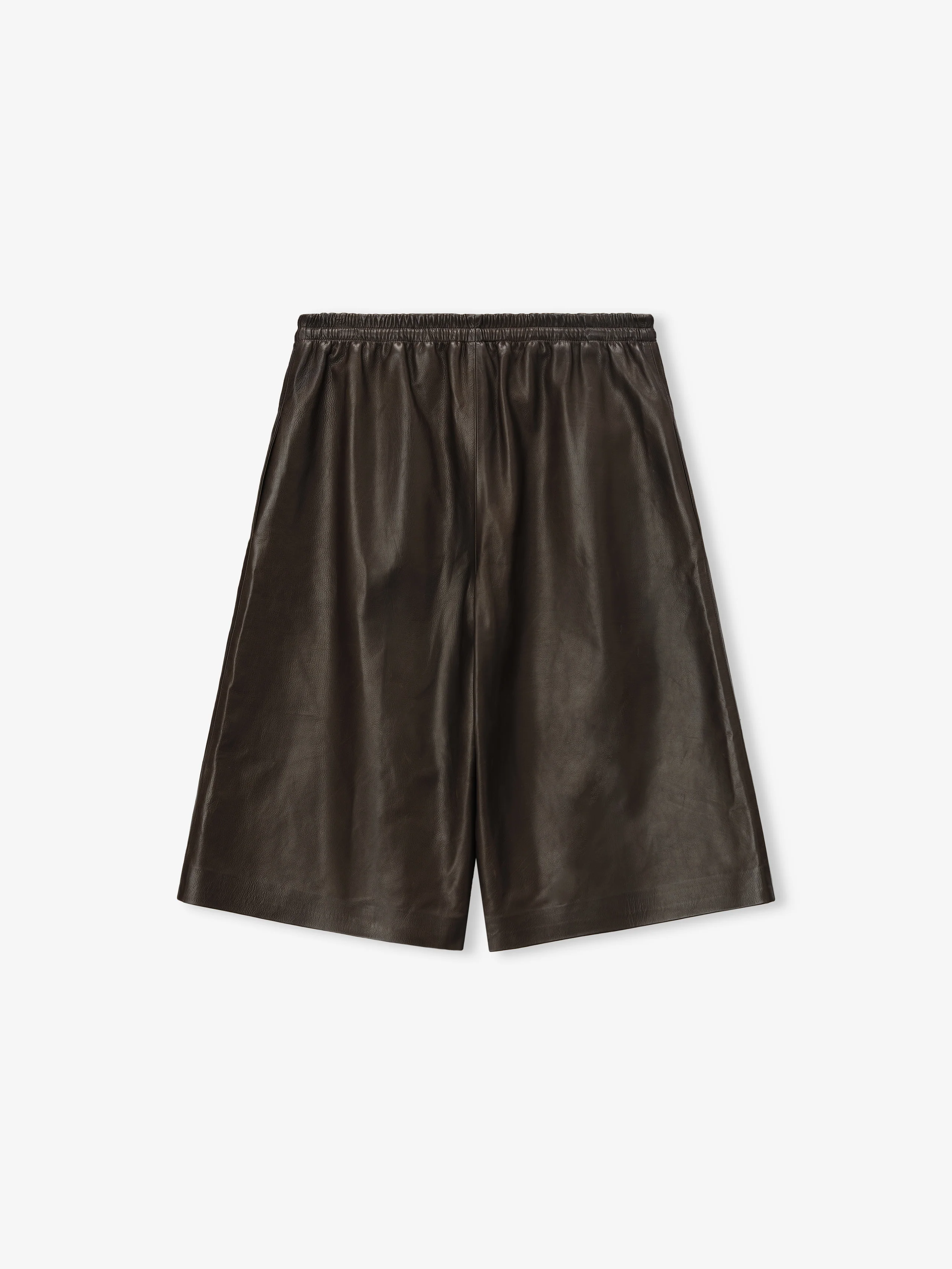 Womens Leather Drawstring Shorts - Image 3