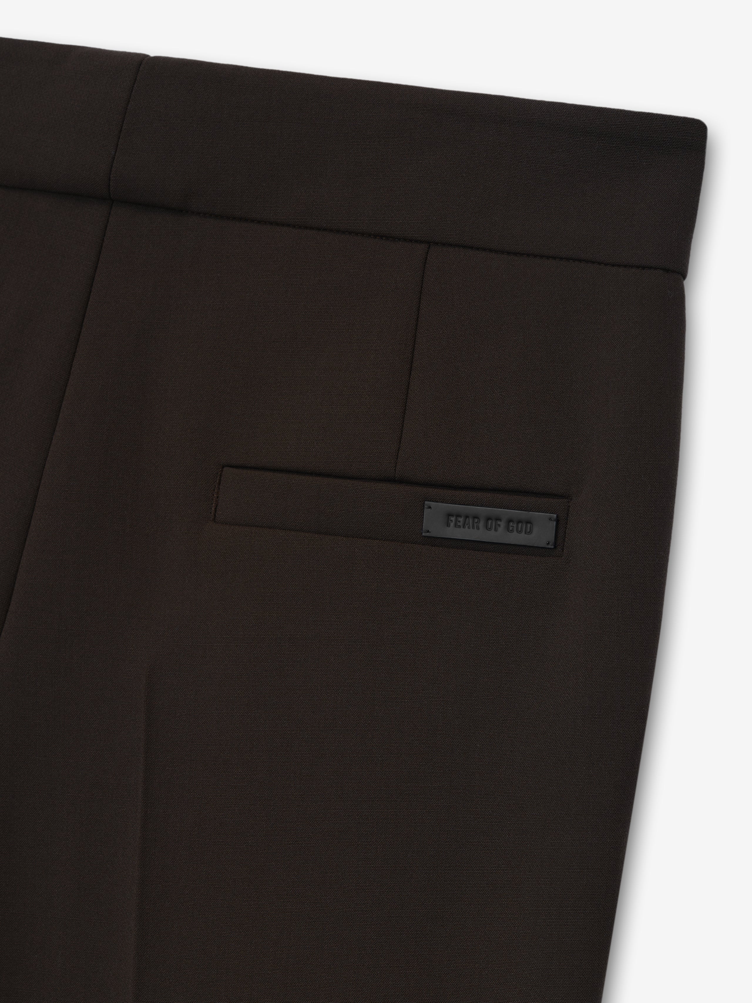 Double Weave Wool Tailored Flared Pants - Image 6