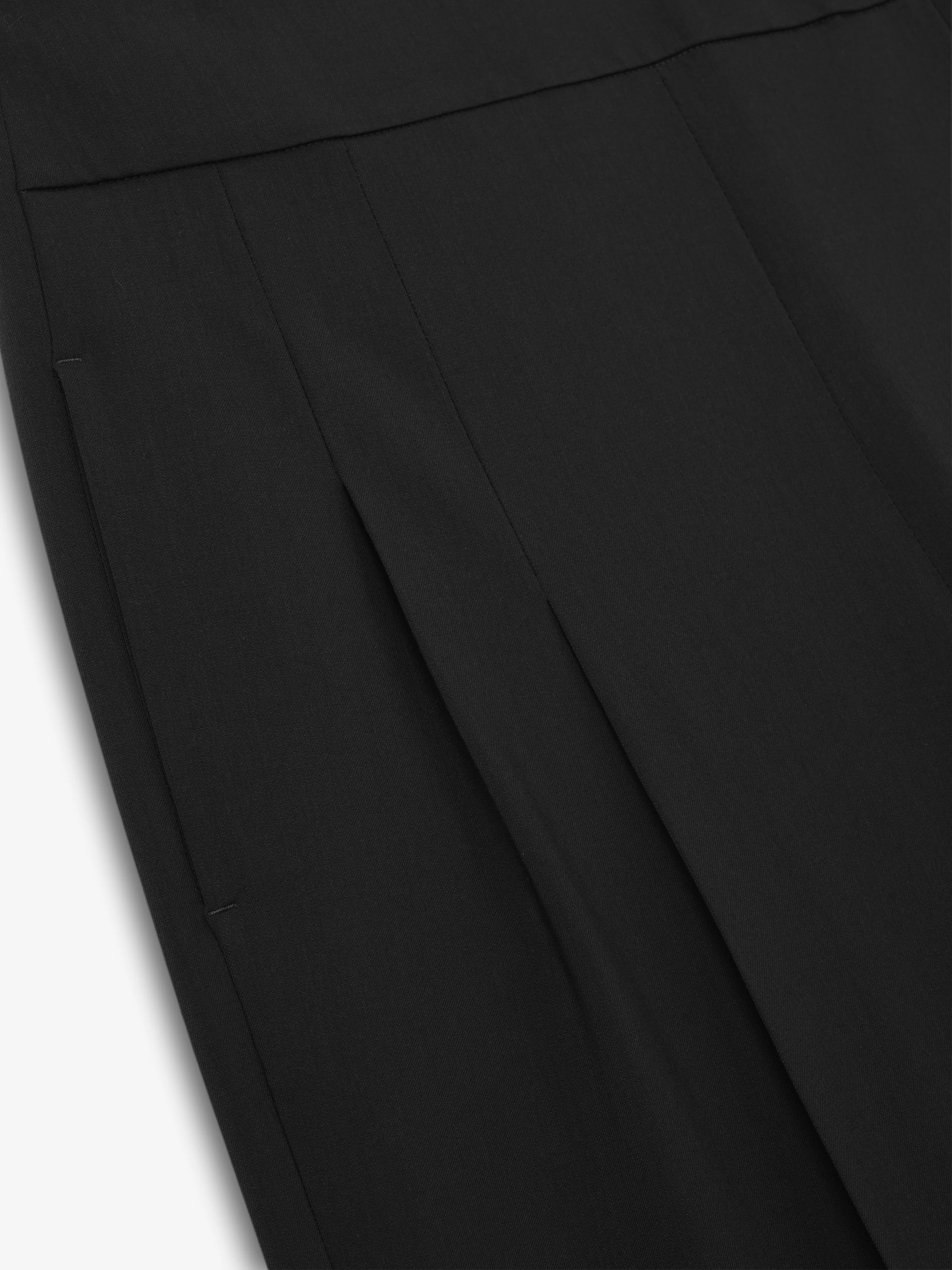 Womens Superfine Wool Twill Wide Leg Pants - Image 4